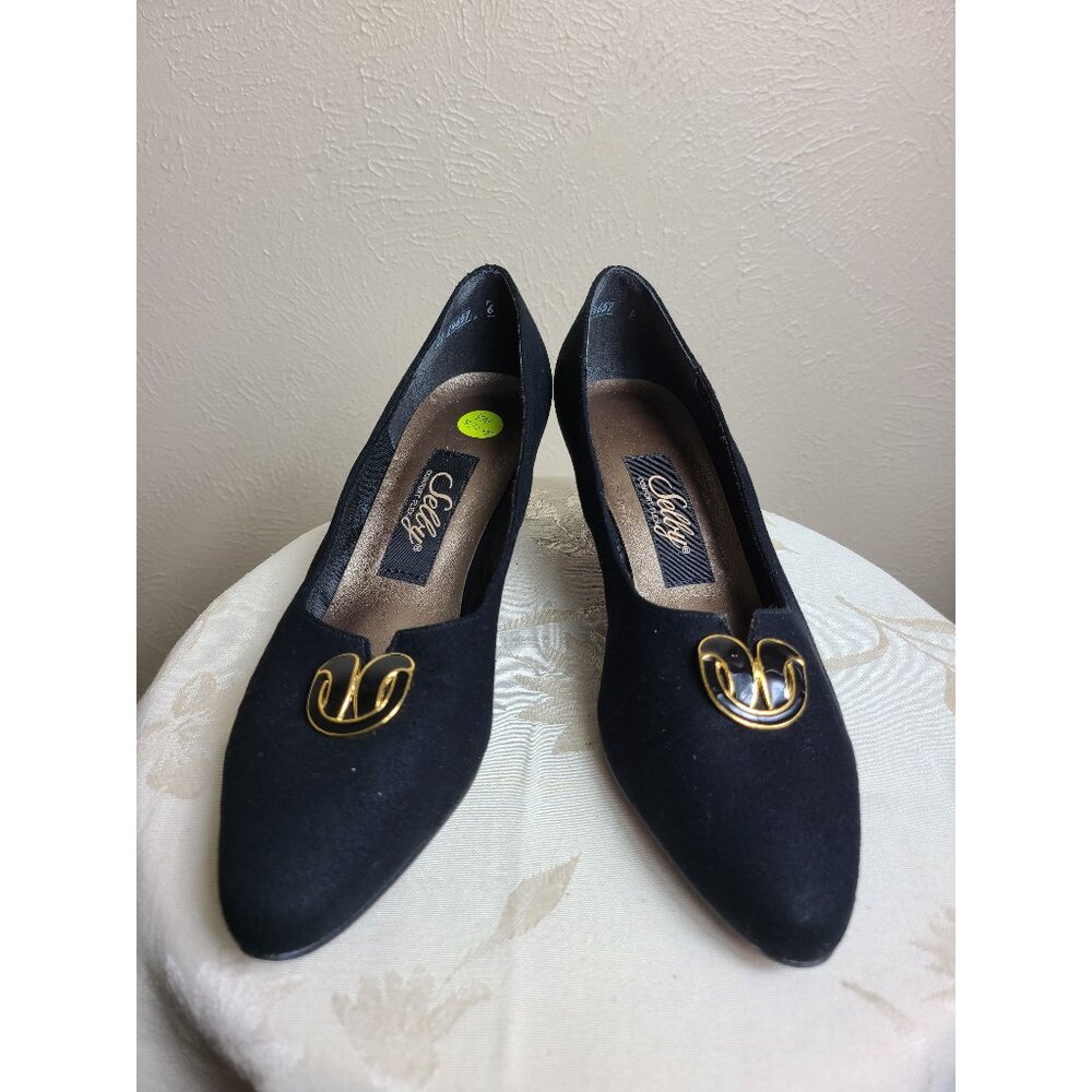 Shelby Womens Dress Shoes Slip On Low Heel Blue Size 8 C011